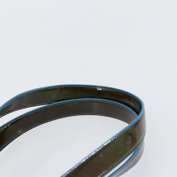 CHANEL Tote Bag Patent leather Green CC Auth mr1734