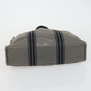 HERMES Fourre Tout MM Tote Bag Canvas 2 Set Gray Black Auth mr1736-15
