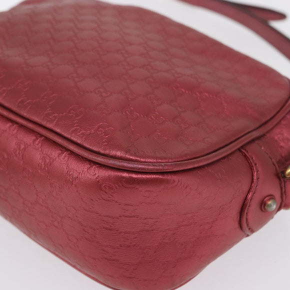 GUCCI Micro Guccissima Shoulder Bag Gold Cherry 309538 Auth mr1740