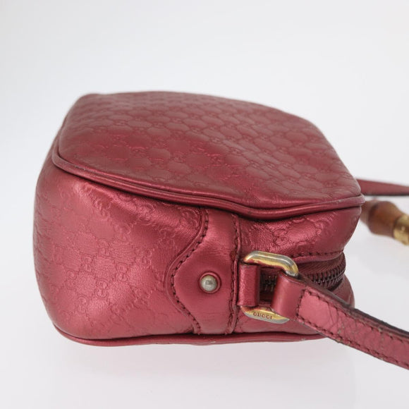 GUCCI Micro Guccissima Shoulder Bag Gold Cherry 309538 Auth mr1740