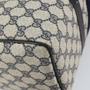 GUCCI GG Supreme Sherry Line Boston Bag PVC Navy Gold Red 010 47 302 Auth mr1742-16