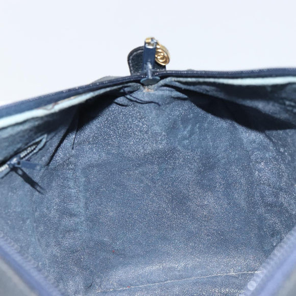 GUCCI GG Supreme Sherry Line Boston Bag PVC Navy Gold Red 010 47 302 Auth mr1742