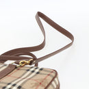 Burberrys Nova Check Business Bag PVC 2way Beige Gold Auth mr1743-14