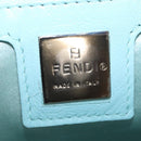 FENDI Schoudertas Nylon Lichtblauw Zilver Auth mr1746-19