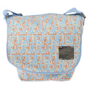 FENDI Schoudertas Nylon Lichtblauw Zilver Auth mr1746-13