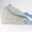 FENDI Schoudertas Nylon Lichtblauw Zilver Auth mr1746-3