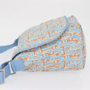 FENDI Schoudertas Nylon Lichtblauw Zilver Auth mr1746-4