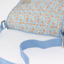 FENDI Schoudertas Nylon Lichtblauw Zilver Auth mr1746-6