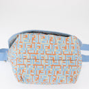 FENDI Schoudertas Nylon Lichtblauw Zilver Auth mr1746-5