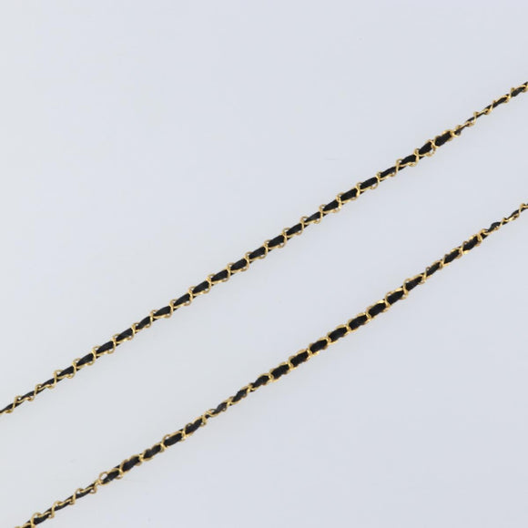 CHANEL Perfume Necklace metal Gold CC Auth mr1750