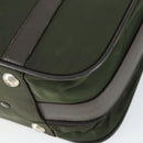 PRADA Business Bag Nylon Khaki Silver Auth mr1754-16