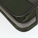 PRADA Business Bag Nylon Khaki Silver Auth mr1754-17
