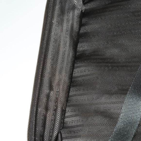 PRADA Business Bag Nylon Khaki Silver Auth mr1754