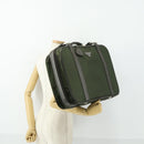 PRADA Business Bag Nylon Khaki Silver Auth mr1754-27