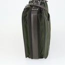 PRADA Business Bag Nylon Khaki Silver Auth mr1754-3