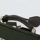 PRADA Business Bag Nylon Khaki Silver Auth mr1754-14