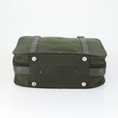 PRADA Business Bag Nylon Khaki Silver Auth mr1754-5