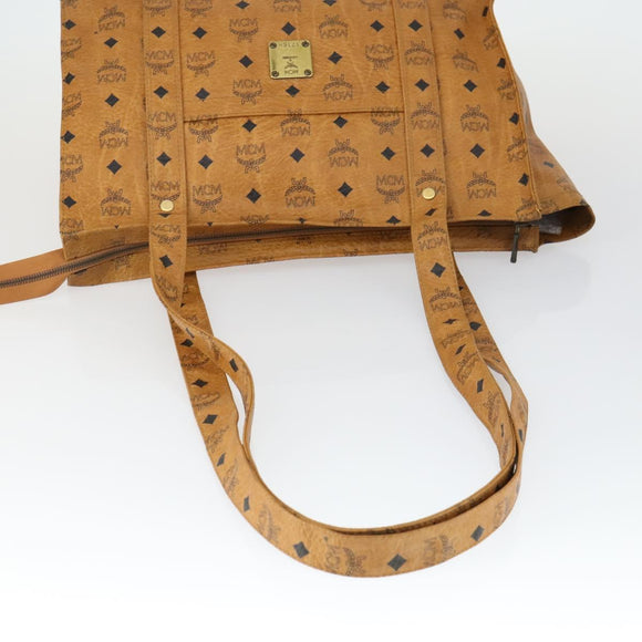 MCM Vicetos Logogram Shoulder Bag PVC Leather 4 Set Brown Black Auth mr1756