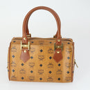MCM Vicetos Logogram Shoulder Bag PVC Leather 4 Set Brown Black Auth mr1756-14
