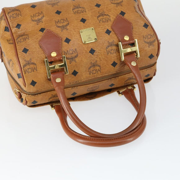 MCM Vicetos Logogram Shoulder Bag PVC Leather 4 Set Brown Black Auth mr1756