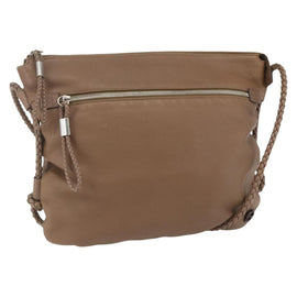 GUCCI Shoulder Bag Leather Brown Silver 268244 Auth mr1758