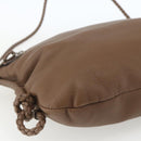 GUCCI Shoulder Bag Leather Brown Silver 268244 Auth mr1758-14