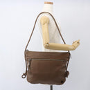 GUCCI Shoulder Bag Leather Brown Silver 268244 Auth mr1758-23