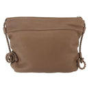 GUCCI Shoulder Bag Leather Brown Silver 268244 Auth mr1758-2