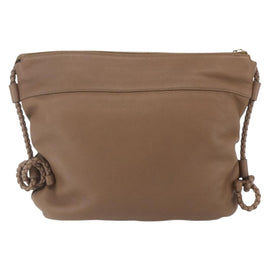 GUCCI Shoulder Bag Leather Brown Silver 268244 Auth mr1758 - 0