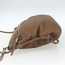 GUCCI Shoulder Bag Leather Brown Silver 268244 Auth mr1758-3