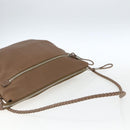 GUCCI Shoulder Bag Leather Brown Silver 268244 Auth mr1758-7