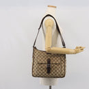 GUCCI GG Canvas Shoulder Bag Beige Silver 114272 Auth mr1759-25