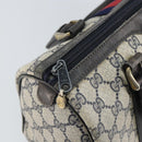 GUCCI GG Supreme Sherry Line Boston Bag PVC Navy Red 012 3841 58 Auth mr1762-16