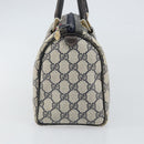 GUCCI GG Supreme Sherry Line Boston Bag PVC Navy Red 012 3841 58 Auth mr1762-4