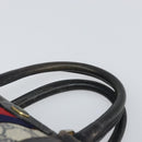 GUCCI GG Supreme Sherry Line Boston Bag PVC Navy Red 012 3841 58 Auth mr1762-8