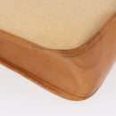 HERMES Vespa PM Shoulder Bag Canvas Beige Gold Auth mr1763-11