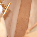 HERMES Vespa PM Shoulder Bag Canvas Beige Gold Auth mr1763-18