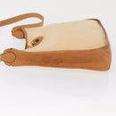 HERMES Vespa PM Shoulder Bag Canvas Beige Gold Auth mr1763-4