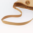 HERMES Vespa PM Shoulder Bag Canvas Beige Gold Auth mr1763-8