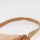 HERMES Vespa PM Shoulder Bag Canvas Beige Gold Auth mr1763-9