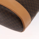 CELINE Macadam Canvas Shoulder Bag PVC Leather Brown Gold Auth mr1765-14