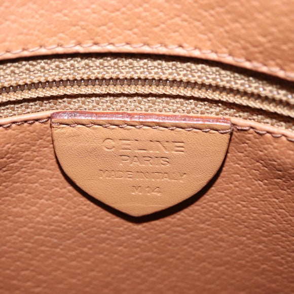 CELINE Macadam Canvas Shoulder Bag PVC Leather Brown Gold Auth mr1765
