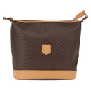 CELINE Macadam Canvas Shoulder Bag PVC Leather Brown Gold Auth mr1765-2