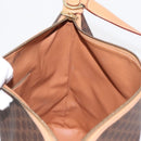 CELINE Macadam Canvas Shoulder Bag PVC Leather Brown Gold Auth mr1765-20