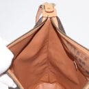 CELINE Macadam Canvas Shoulder Bag PVC Leather Brown Gold Auth mr1765-21
