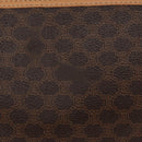 CELINE Macadam Canvas Shoulder Bag PVC Leather Brown Gold Auth mr1765-3
