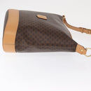CELINE Macadam Canvas Shoulder Bag PVC Leather Brown Gold Auth mr1765-5