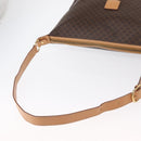CELINE Macadam Canvas Shoulder Bag PVC Leather Brown Gold Auth mr1765-8