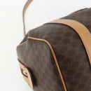 CELINE Macadam Canvas Hand Bag PVC Leather 2way Brown Gold Auth mr1767-13