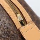 CELINE Macadam Canvas Hand Bag PVC Leather 2way Brown Gold Auth mr1767-16